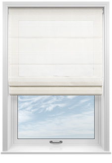 Marsala Voile, Beach White - Twist&Fit Roman Blind